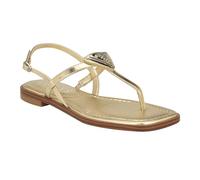 GUESS Women's Rainey Flat Sandal, Gold 710, 5 UK