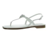GUESS Women's Rainey Flat Sandal, White 140, 5.5 UK