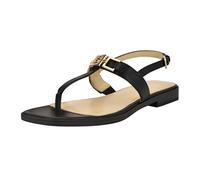 Guess Women's Reality Flat Sandal, Black Leather 001, 2 UK