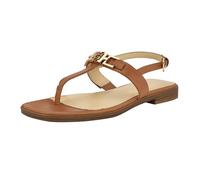 GUESS Women's Reality Flat Sandal, Dark Natural Leather 120, 9