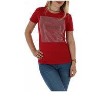 Guess WoMens Red T-Shirt Cotton - Size Medium