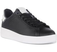GUESS Women's Rockies Sneaker, Black, 4 UK