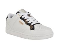 Guess Women's Rubinn Sneaker, White/Brown 141, 4.5 UK