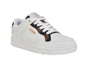 Guess Women's Rubinn Sneaker, White/Brown 141, 4 UK