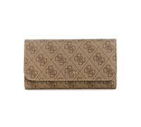 GUESS Women's Sarai Slim Clutch Wallet, Latte Logo, One Size