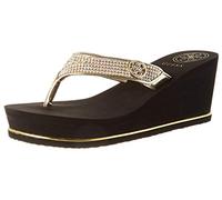 GUESS Women's Sarraly Flip-Flop, Gold 771, 4.5 UK