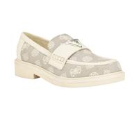 GUESS Women's Shatha Loafer, Taupe Logo Multi, 3.5 UK