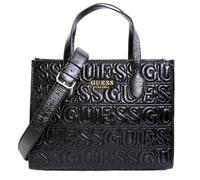 Guess Women's Shoulder Bag Silvana 2 Compartment Tote Logo Black New
