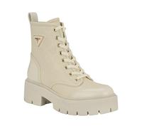 Guess Women's Shun Combat Boot, Ivory 150, 9