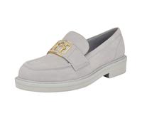 GUESS Women's Shuttle Loafer, Light Grey Suede 050, 5.5 UK