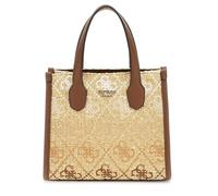 GUESS Women's Silvana 2 Compartment Mini Tote, Cognac Logo, One Size