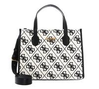 GUESS Women's Silvana Handbag, Black Logo, One Size