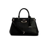 GUESS Women's Silvye Luxury Satchel, Black, One Size