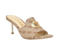 GUESS Women's Snapps Heeled Sandal, Beige/Brown 210, 4.5 UK