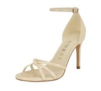 GUESS Women's Spring Heeled Sandal, Ivory Patent 150, 4 UK