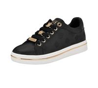GUESS Women's Stasey Sneaker, Black 001, 6 UK