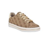 GUESS Women's Stasey Sneaker, Medium Brown/Pink Logo 210, 9 UK