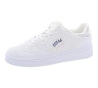 Guess Women's Sybela Sneaker, White/Silver 143, 8.5 UK