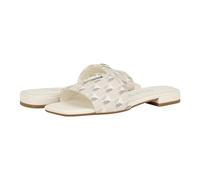 GUESS Women's Tamed Flat Sandal, Ivory Multi, 3.5 UK