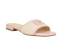 GUESS Women's Tampa Flat Sandal, Light Natural/Pink Multi, 5.5 UK
