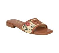GUESS Women's Tampa Flat Sandal, Natural Multi 111, 8 UK