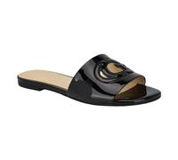Guess Women's Tashia Flat Sandal, Black Patent 002, 5 UK