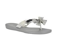 GUESS Women's Tata Flip-Flop, Silver 040, 4.5 UK