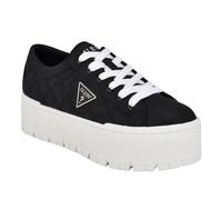 GUESS Women's Tesie Sneaker, Black 001, 3 UK