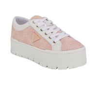 GUESS Women's Tesie Sneaker, Cameo White 682, 4.5 UK