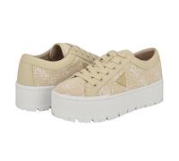 GUESS Women's Tesie Sneaker, Natural 110, 7 UK