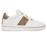 Guess Women's Trainers, White with Gold Details, Logo Print, Casual Urban Style, white, 6 UK