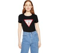 GUESS Womens Tri Icon T-Shirt Jet Black S
