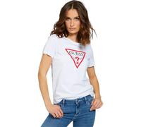 GUESS Womens Tri Icon T-Shirt Pure White XS