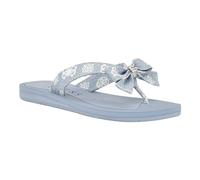 GUESS Women's Tuta Flip-Flop, Light Blue Star Multi, 3.5 UK