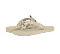 GUESS Women's Tuta Flip-Flop, Taupe Logo, 6.5 UK