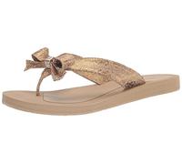 GUESS Women's Tuta Sandal, Gold 710, 2 UK