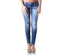 GUESS Women's Ultra Low Trouser, Blue (Devotional), 31W x 31L