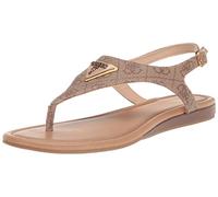 GUESS Women's Unali Sandal, Beige 210, 6 UK