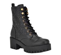 GUESS Women's Watie Combat Boot, Black 001, 4.5 UK
