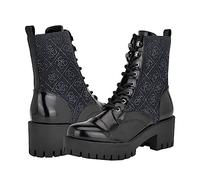 GUESS Women's Watie Combat Boot, Black Denim 002, 6 UK