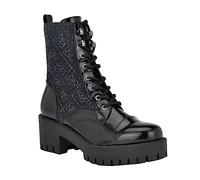 GUESS Women's Watie Combat Boot, Black Denim 002, 6 UK