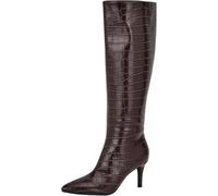 GUESS Women's Wayla Knee High Boot, Dark Brown Croco 200, 9