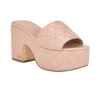 GUESS Women's Yanni Heeled Sandal, Light Natural, 2 UK