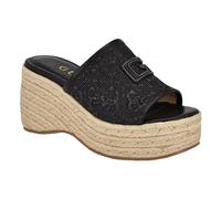 GUESS Women's Zakki Wedge Sandal, Black 002, 5.5 UK