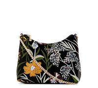 GUESS Women's Zalina Top Zip Shoulder Bag, Black Multi, One Size