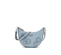 GUESS Women's Zaria Mini Top Zip Shoulder Bag, Slate, One Size
