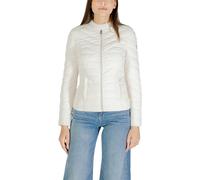 Guess Women's Zip-Up Long Sleeve Jacket with Front Pockets - Beige - M