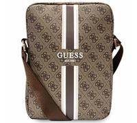GUESS WONDEE Women's Tablet Bag with a capacity of up to 10 inches. Enjoy fashion as a lifestyle with this Gadget Organiser Bag, Original Gift for Women, Brown and, Brown/White, Luxury