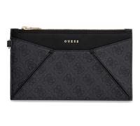 GUESS wristlet Zip Flat Pouch Coal Multi dark grey