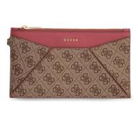 GUESS wristlet Zip Flat Pouch Rose Multi light brown